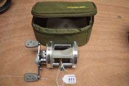 An Abu Garcia Ambassadeur 6500C3 in a soft case