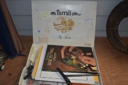 A Turrall fly tying kit in original box with tools and guide