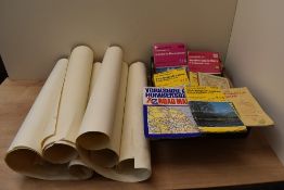 A collection of UK wide odornant survey maps as well as seven Saxton's maps of Cheshire 1577, Durham