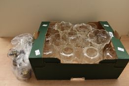 Sixteen vintage narrow glass light shades sold along with a matching double wall light fitting.