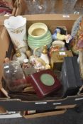 A small selection of Aynsley items including a tall fluted 'Cottage Garden' vase, two Wild Tudor'