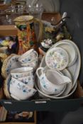 A Gerz German beer pitcher, a Wedgwood Unicorn Vicar 764/1, an Aynsley 'Wild Tudor' trinket pot, a