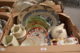 A selection of ceramics including a matching pair of Leonardo Lifestyle graduated jugs, five