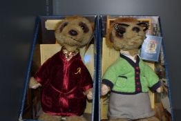 Two Compare the Market advertising Meerkats, Aleksandr and Maiya.