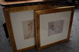 After Peter Paul Rubens (1577-1640, Flemish Baroque), print, 'Study of a Male Torso', framed,