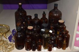 A selection of chemist/apothecary bottles and jars.