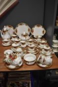 A selection of Royal Albert Old Country Roses patterned tea and coffee ware, to include teacups