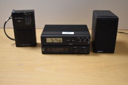 A Ststema 7109B CB radio receiver, a speaker and Jetstream hand held receiver
