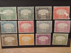 ADEN 1937 GVI DHOW DEFINITIVES SET OF 12 ALL MOUNTED MINT (SG1/12) Full set of the 12 Dhows from GVI