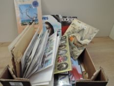 WORLD STAMPS INCULDING SOME GB PRES PACKS IN OLD FRUIT BOX Old fruit box with range of world