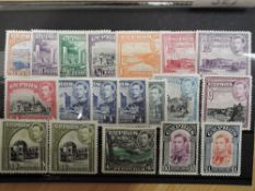 CYPRUS GVI 1938 DEFINITIVES MINT SET OF 19 IN CARD Card with set of 19 mounted mint definitives from