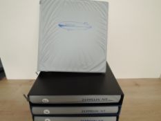 ZEPPELLIN NT - MODERN COVER AND STAMPS IN 4 VOLUMES Four albums with a modern collection of Zeppelin