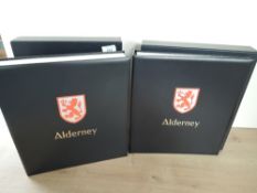 ALDERNEY 1984-2020 COMPLETE MNH COLLECTION IN 2 DAVO ALBUMS WITH CASES Beautiful Alderney collection