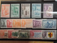 SARAWAK 1950 GVI DEFINITIVES, SET OF 15 MINT (SG171/85) Card with set of 15 mounted mint - much