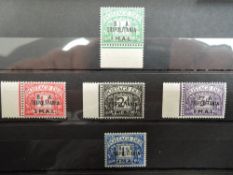 BRITISH OCC OF ITALIAN TERRITORIES - TRIPOLITANIA 1950 SET OF 5 SURCHARGED DUES, MNH From the GVI