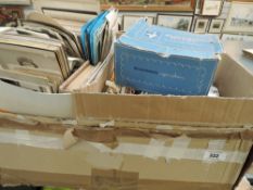 VINTAGE POST CARD COLLECTION IN BOX, WORLD MATERIAL MOST TO 1940's ERA Hefty box with various