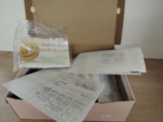 GB + ODD WORLD STAMPS - BOX WITH PACKETS, COVERS AND MORE Shoe box with plenty of packets of pre and