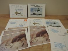 SPITFIRE SOCIETY & IMPERIAL WAR MUSEUM SIGNED POSTCARDS FROM WWII 5 x Spitfire society cards