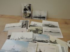 WARSHIPS - COLLECTION OF UK AND FOREIGN WARSHIP POSTCARDS + ODD OTHERS Fascinating range of