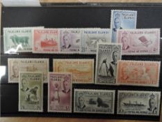 FALKLAND ISLANDS 1952 GVI DEFINITIVES SET OF 14 ALL MINT IN CARD Full set of the last GVI issue from