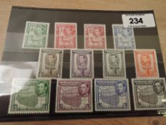 SOMALILAND PROTECTORATE GVI DEFINITIVES (PORTRAIT TO LEFT) SET OF 12 LMM Card with the 12 values