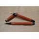 A rare Montblanc 214 button fill fountain pen and propelling pencil in coral red made in Denmark - Image 1 of 3