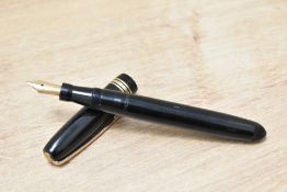 A Mabie Todd & Co Swan Calligraphy twist fill fountain pen in black having Swan 2 D 14ct 585 Mabie