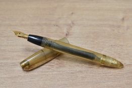 A Mabie Todd & Co Blackbird demonstrator button fill fountain pen having Blackbird G 14C-585 MT&Co