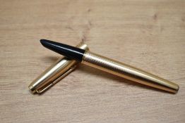 A Parker 17 lady aerometric fill fountain pen in rolled gold