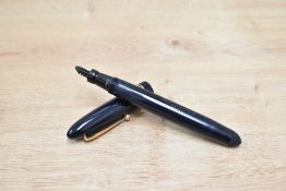 A Mabie Todd & Co Swan 4220 twist fill fountain pen in black. No nib
