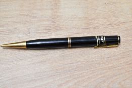 A Mabie Todd & Co Fyne Poynt propelling pencil in black having original label