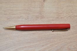 A Mabie Todd & Co Fyne Poynt propelling pencil in red