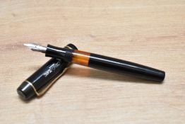 A Montblanc 333 1/2 piston fill fountain pen in black having Montblanc 3 1/2 nib