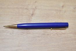 A Mabie Todd & Co Fyne Poynt propelling pencil in blue