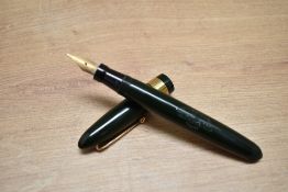 A Mabie Todd & Co Swan 8145 Eternal leverless twist fill fountain pen in black having Swan 4 14ct