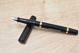 A Mabie Todd & Co Blackbird Self filler lever fill fountain pen in BHR having Platignum nib
