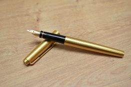 A Parker 75 Cicele aerometric fill fountain pen in rolled gold.