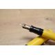 A Parker Duofold Senior Lucky Curve button fill fountain pen in mandarin yellow with two narrow - Image 2 of 3