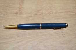 A Mabie Todd & Co Fyne Poynt ladies propelling pencil in blue