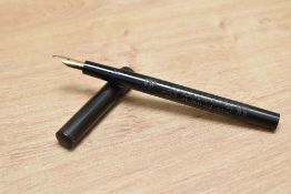 A Mabie Todd & Co Blackbird eye dropper fountain pen in Chaised Black Hard Rubber having Blackbird D