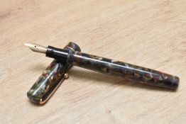 A Mabie Todd & Co Swan SM205/59 self Filler lever fill fountain pen in Italian marble having Swan