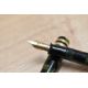 A Sheaffer Lifetime Balance Petite lever fill fountain pen in marine green with white spot, ring top - Image 2 of 3