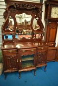 A Victorian mahogany mirror back chiffonier, width approx. 128cm