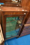 An early 20th Century mahogany display cabinet , approx. dimensions W60 D33 H127cm