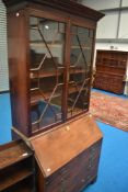 A 19th Century mahogany bureau bookcase