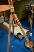 A traditional artists easel