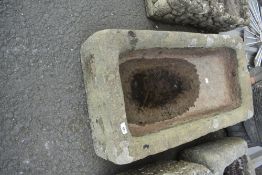 A sandstone trough