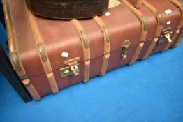 A vintage travel trunk