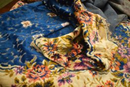 A decorative silkwork rug
