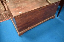 A 19th Century stained pine blanket box, approx. 101 x 53 x 51cm
